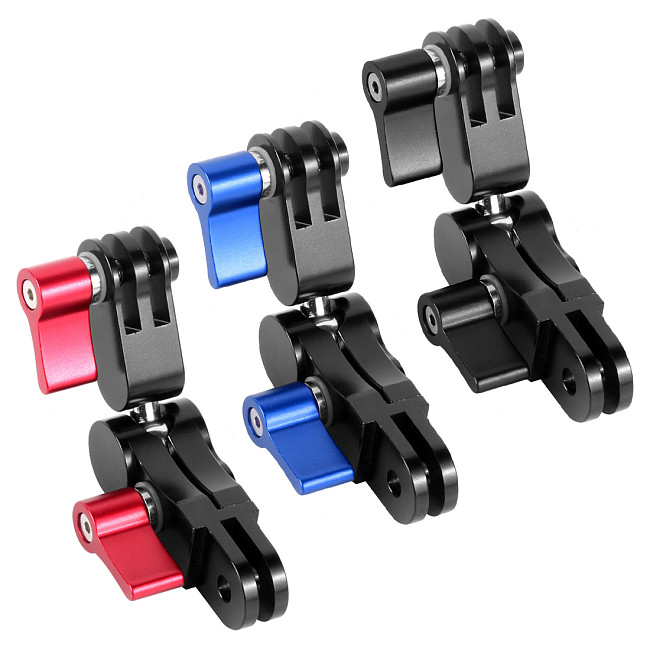 BGNing CNC Aluminium Alloy Magic Arm, Universal 360 Degree Rotating Helmet Adapter Mount with 5D2 Locking Screw, Compatible for Gopro13 Xiaomi Yi Action Camera