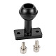 BGNing CNC Aluminum Alloy 1 inch Ball Head Mount Adapter with M5 Screw Holes for Photography Accessory