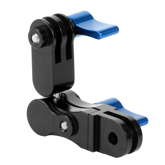 BGNing CNC Aluminium Alloy Magic Arm, Universal 360 Degree Rotating Helmet Adapter Mount with 5D2 Locking Screw, Compatible for Gopro13 Xiaomi Yi Action Camera