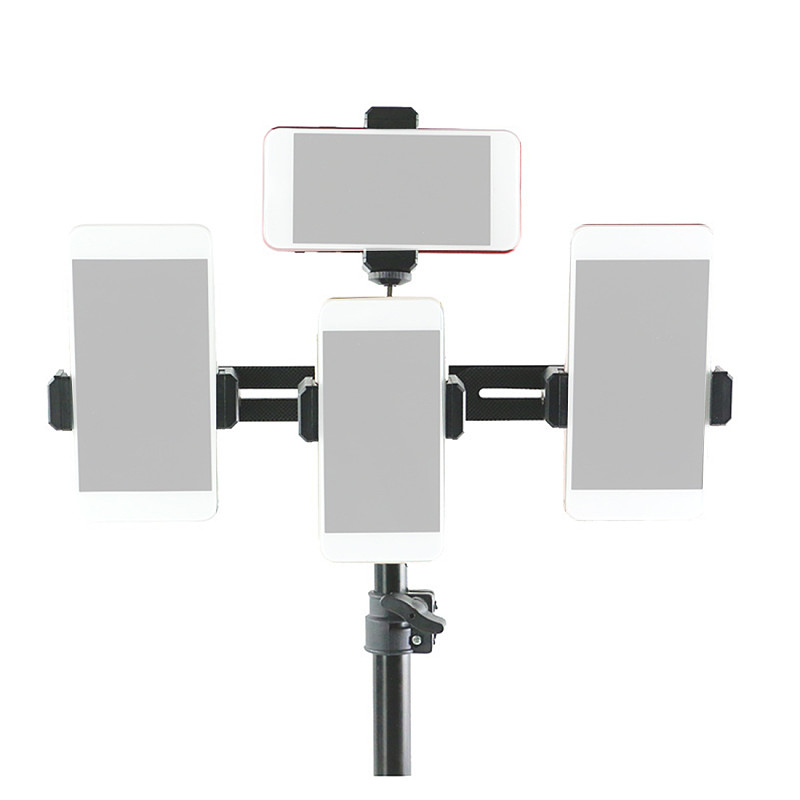 BGNing  Multi-function Mobile Phone Stand 1/4 Tripod Mount 3-Position Bracket for Clip Video Live Selfie Stick Smartphone Camera Monopod