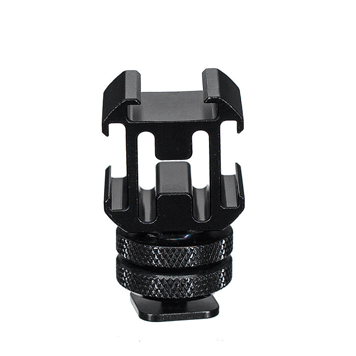 BGNing 3 Cold Shoe Camera Mount Adapter Extend Port for Canon Nikon Pentax DSLR Cameras for Mic Microphone LED Video Fill Light