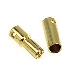 1 Pair 5.5MM Gold-plated Banana Plug Connectors Male + Female for RC Motor ESC Battery Aircraft
