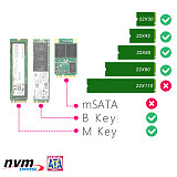 XT-XINTE NGFF M.2 SSD M Key to U.2 Adapter 2 in 1 M2 NVMe SATA-Bus to PCI-e U.2 SFF-8639 Adapter PCIe M2 Converter for Desktop PC