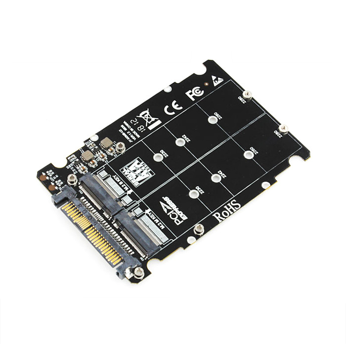 XT-XINTE NGFF M.2 SSD M Key to U.2 Adapter 2 in 1 M2 NVMe SATA-Bus to PCI-e U.2 SFF-8639 Adapter PCIe M2 Converter for Desktop PC