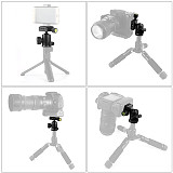 BGNING 360 Swivel Aluminum Alloy Heavy Duty Camera Tripod Ball Head + QR Quick Release Plate Mount for DSLR Camera Photo Video Studio