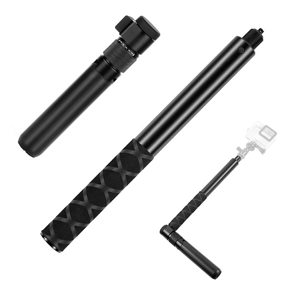 BGNING Extendable Pole Selfie Stick + Pocket Handle Tripod for GoPro Hero 7 / Insta360 ONE X Xiaomi Yi 4K+ EKEN SJCAM Handheld Monopod