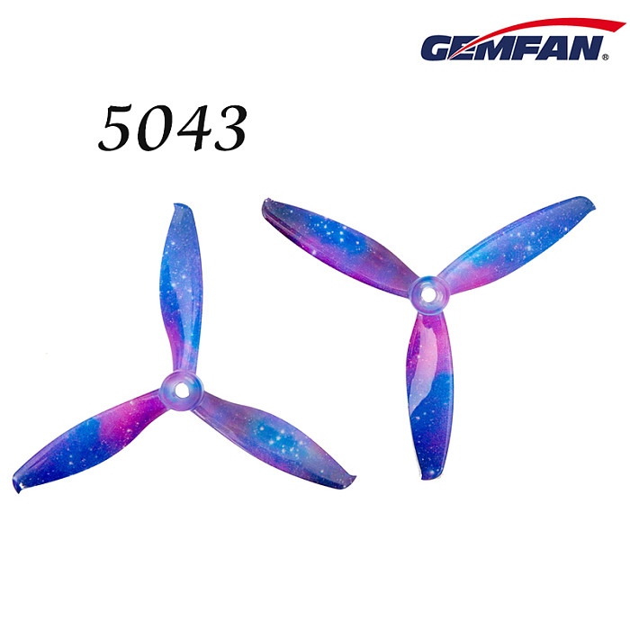 GEMFAN 5043 5inch 3 blade CW CCW Propeller Starry Sky Star Prop Compatible Xing Camo 2207 Brushless Motor for DIY RC Drone FPV Racing Multicopter