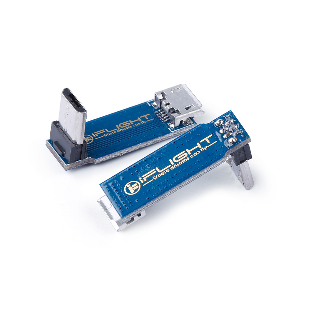 iFlight 90 Degrees L-shaped Right Angle Micro USB Adjustment Extension Board