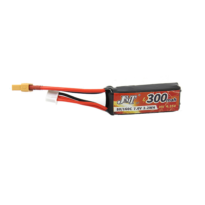 Happymodel 2S 300mah 7.6V XT30 Lipo Battery for Mobula7 V3 Frame Mobula 7 FPV Racing Drone Quadcopter 75mm Bwhoop75 Brushless Whoop