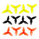 6 Pairs CW CCW 40mm Three Leaf Propellers 3-Blade 1.0mm Axis Aperture for Happymodel Mobula7 Mobula 7 716 720 8520 Hollow Cup 0603 0703 Brushless Motor