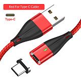 FCLUO Magnetic Cable Micro USB Type C 3A Fast Charging for iPhone Samsung Xiaomi Phone Magnet Dust Plug Charger Data Cable Braid Cord