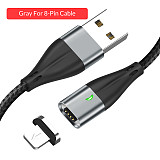 FCLUO Magnetic Cable Micro USB Type C 3A Fast Charging for iPhone Samsung Xiaomi Phone Magnet Dust Plug Charger Data Cable Braid Cord
