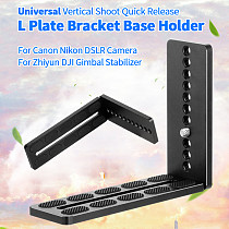 BGNING Universal Vertical Shoot Quick Release L Plate Bracket Base Holder for Canon Nikon DSLR Camera for Zhiyun DJI Gimbal Stabilizer