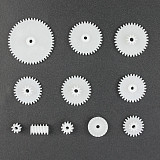 11 Types Plastic Motor Gear Modulus 0.5 Science Gear DIY Model Toy Accessories for 2mm Shaft