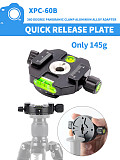 BGNING Aluminum Alloy Gimbal Adapter Clamping Clamp Quick Release Plate Interface Screw 1/4'-3/8' SLR Camera Tripod Photography Mount