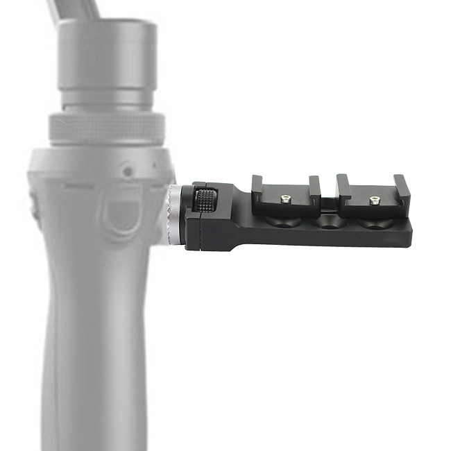 BGNING CNC Aluminum Alloy Mount Extender Straight Extension Arm Accessories with Hot Shoe Mount Adapter for DJI OSMO OSMO+ Plus Pro Camera Gimbal