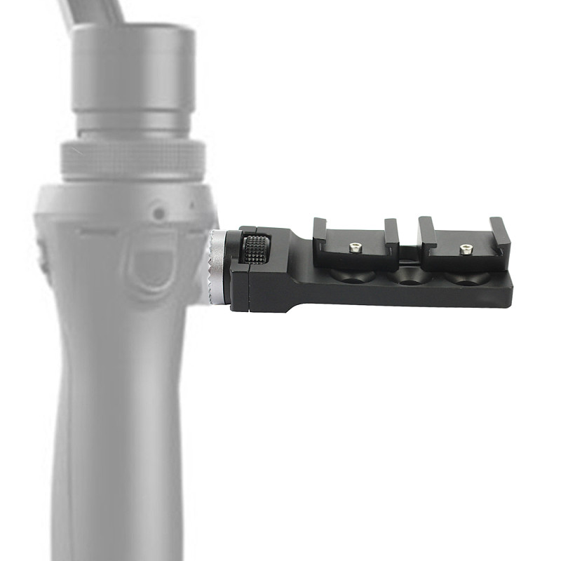 BGNING CNC Aluminum Alloy Mount Extender Straight Extension Arm Accessories with Hot Shoe Mount Adapter for DJI OSMO OSMO+ Plus Pro Camera Gimbal