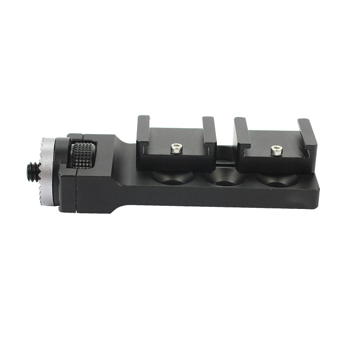 BGNING CNC Aluminum Alloy Mount Extender Straight Extension Arm Accessories with Hot Shoe Mount Adapter for DJI OSMO OSMO+ Plus Pro Camera Gimbal