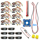 Assembled Kit : 40A ESC Controller 350KV Motor Connection Board Wire for 8-Axis Drone Multi Rotor Hexacopter