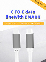 JEYI Type C to Type-c Type c Cable USB 3.1 Gen2 Cable Cord with EMARK Clip 20Gbps Charging Wire Cord Connector