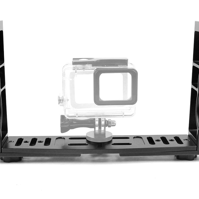 XT-XINTE Aluminum Alloy Underwater Tray Housings Arm for Gopro Action Camera Holder Double Grip Dive