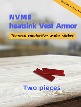 2 PCS JEYI N90 Aluminum Cooling Heatsink Thermal Pad Conductivity Silicon Heat Sink For NVME M.2 NGFF 2280 PCI-E SSD