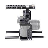 BGNing For Panasonic Lumix GH5 GH4 DSLR Stabilizer Top Handle Grip Video SLR Camera Rabbit Cage Fuselage Protective Cover + Rail Rod