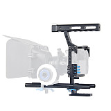 BGNing Aluminum Alloy Camera Cage Video Film Stabilizer Rig + Top Handle Grip + Rod for Sony A7II A7R A7SII A6000 A6500 Panasonic GH4