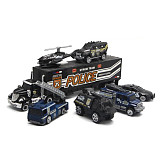 FEICHAO Children's Puzzle Alloy Car Toy Car Model Scale 1:64 Ambulance Team Set XY8337-5
