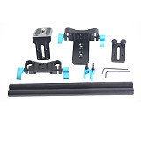 BGNing 15mm Rail Rod Support System Video Stabilizer Track Slider Baseplate 1/4  Screw Quick Release for Canon Nikon Sony DSLR Camera