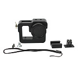 BGNING Aluminum Alloy Camera Protective Frame Housing Case Shell Metal Cover with UV Filter 37mm Lens Cap Strap Cap Strap for GoPro Hero 3 3+ 4