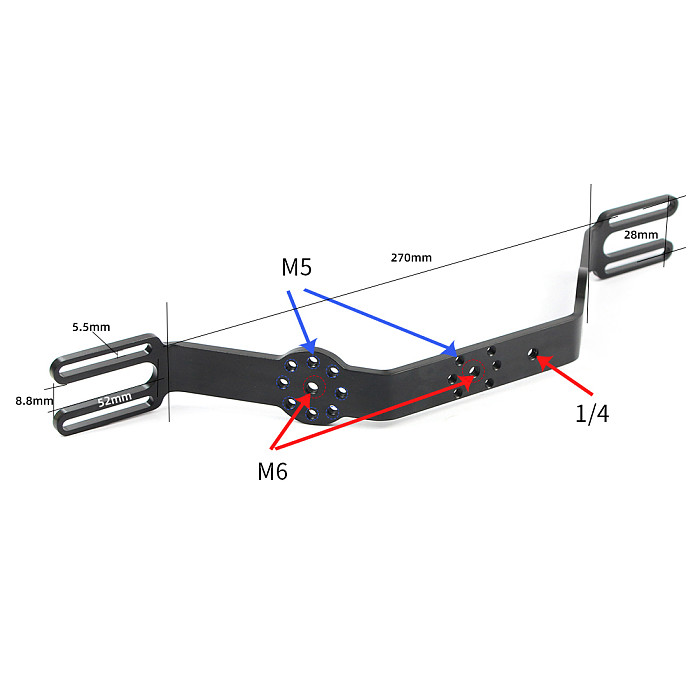 XT-XINTE CNC Aluminum Diving Underwater Waterproof Lighting Arm Bracket System with Handle Grip Stabilizer Rig for Sports Camera Housing Diving Case