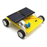 DIY Robot Dual Solar Powered Mini DIY Car Assemble Kit 4WD Classic Toys Children Kids Educational Science Gadget Creative Gift