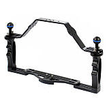 XT-XINTE Diving Handle Tray Bracket with Handle Dual Handheld Stabilizer Portable Balancer Holder for SLR Camera Waterproof Case Underwater Diving Photography