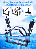 XT-XINTE Lighting Arm Bracket with Handle Butterfly Clip Clamp Diving Clamp Lamp Arm for Sports Camera Housing Diving Case