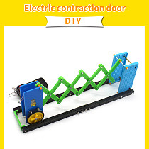 Electric Construction Set DIY Remote Control Shutter Rolling Door Handmade Toys Kids Inventions Science Education Creative Gift