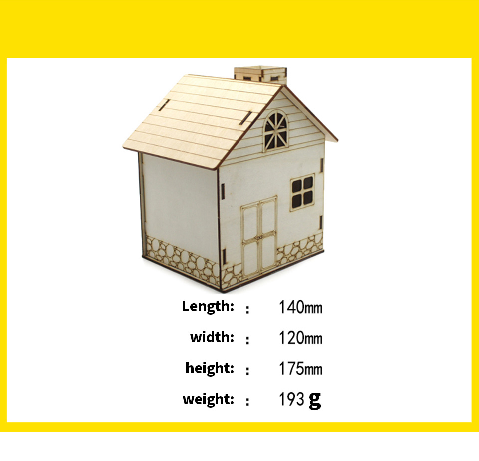 Kisangel 15 pcs Paintable Piggy Bank Unfinished Wooden Houses for Crafts  Paint Birdhouse Change DIY Saving House for Money Crafting Banks