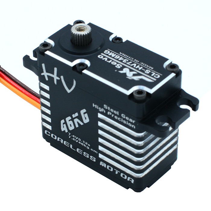 JX Servo CLS-HV7346MG 46KG High Torque Metal Tooth Digital High Pressure Coreless Standard Servo & Steering Arm