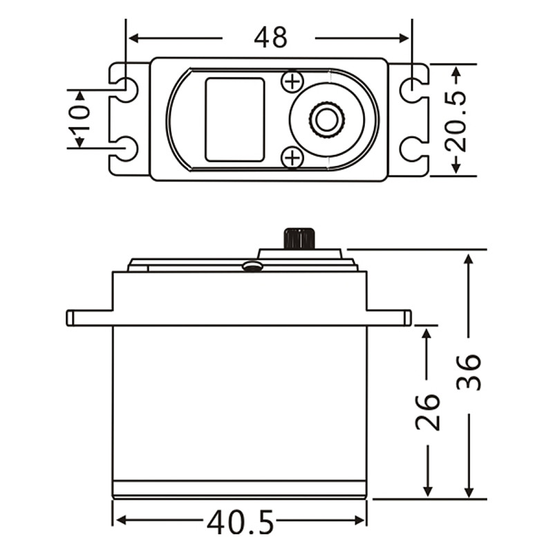 JX Servo PDI-HV7232MG 32KG High Torque Full Metal Tooth Housing High Pressure Digital Servo + Steering Arm