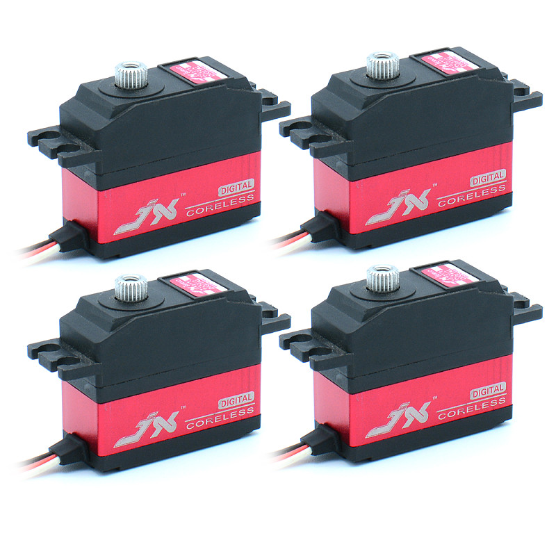 JX 4Pcs Servo PDI-2506MG 25g Metal Digital Miniature Servo High Performance Digital Coreless Servo CNC Aluminum Inner Shell