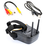 UK Stock Mingchuan Mini FPV Goggles 3 inch 480 x 320 Display Double Antenna 5.8G 40CH Built-in 3.7V 1200mAh Battery for Racing Drone Models