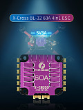 FLYCOLOR X-Cross 4 in 1 60A Electric Speed Controllers 5V 3A BEC for 3-6S Batteries