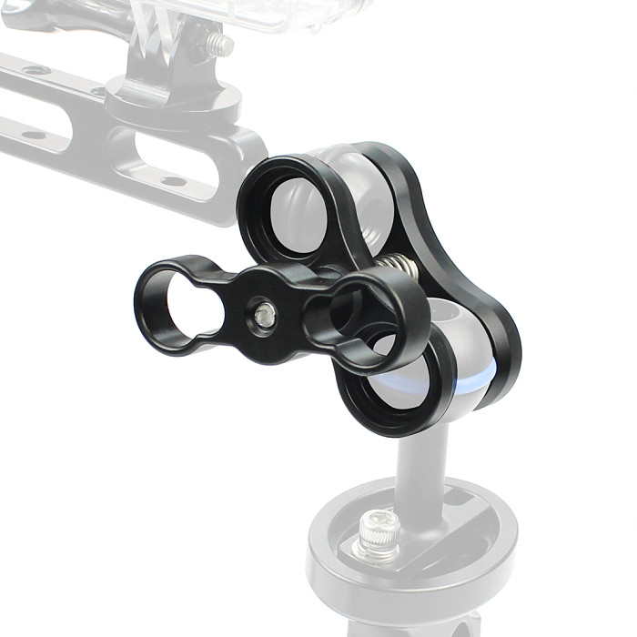 XT-XINTE Aluminum Alloy 2-Hole Butterfly Clip Clamp Light Arm Clamp for Diving Photography For GoPro13