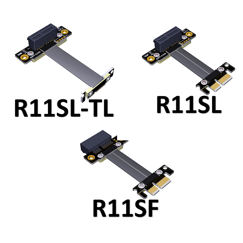 Riser Card PCI Express PCIe 3.0 x1 Mining Graphics Card Ribbon Cable Extension 180 Flat High Speed PCI-E 1x 16x R11SF Extender