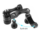 BGNING Aluminum Alloy Clip 360 Degree Rotating Seat Outdoor Riding Handlebar Extension Clip for Bicycles Electric Car Motorcycle Waterborne Motorcycle