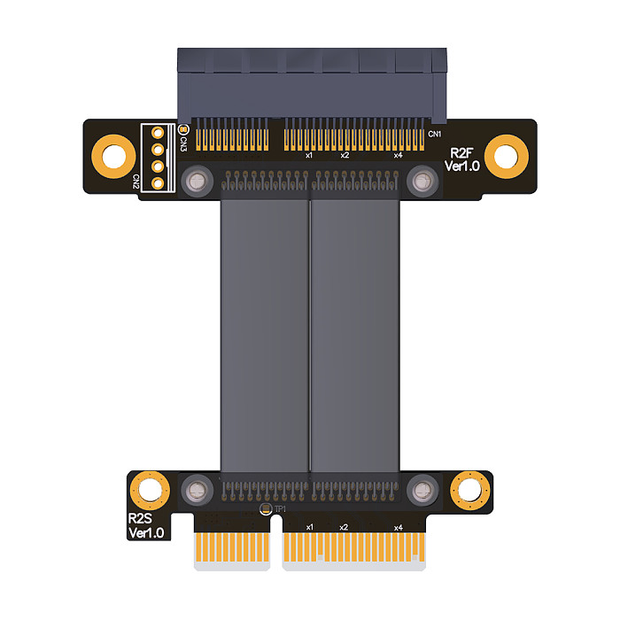 PCIe 3.0 x4 Extension Cable 32G/bps PCI Express 4x Graphic SSD RAID Extender Conversion Riser Card Vertical 90 R22SL / 270 R22SR