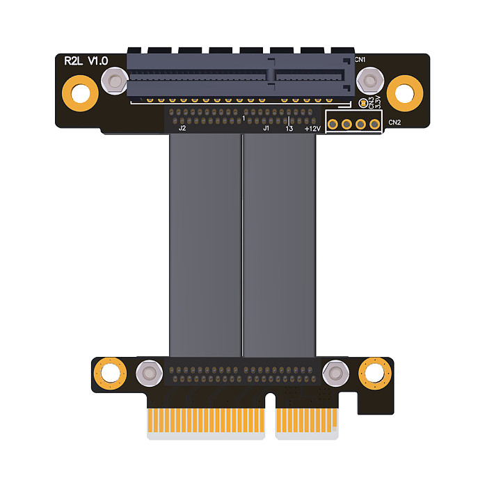PCIe 3.0 x4 Extension Cable 32G/bps PCI Express 4x Graphic SSD RAID Extender Conversion Riser Card Vertical 90 R22SL / 270 R22SR