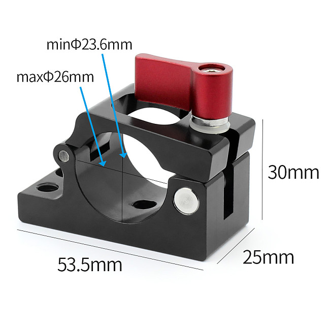 XINTE 25mm Rail Rod Clamp Bracket Holder with 1/4 3/8 Mount for DJI Ronin M MX Accessory Monitor Clip Photo Studio Accessory Parts