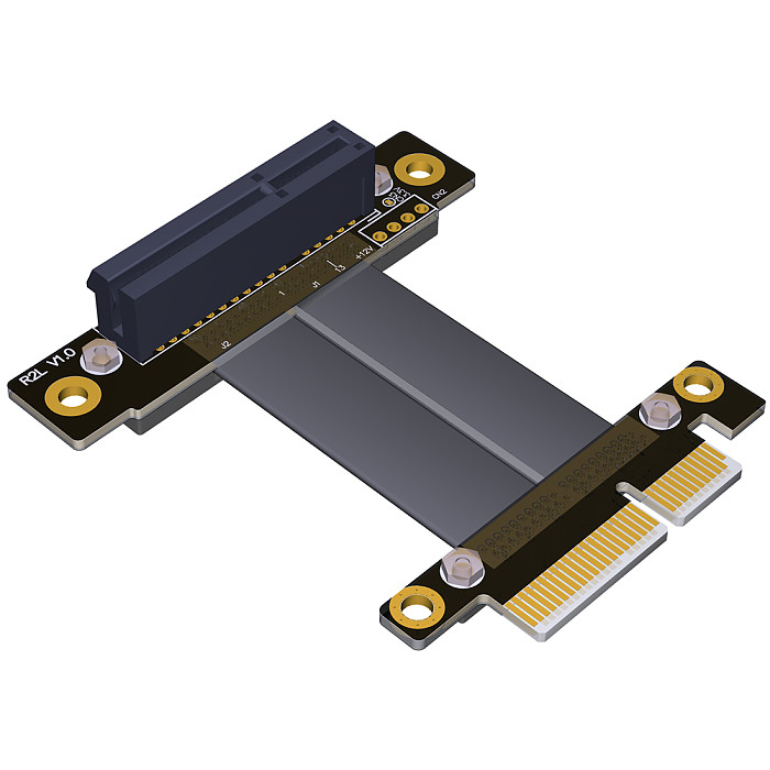 PCIe 3.0 x4 Extension Cable 32G/bps PCI Express 4x Graphic SSD RAID Extender Conversion Riser Card Vertical 90 R22SL / 270 R22SR