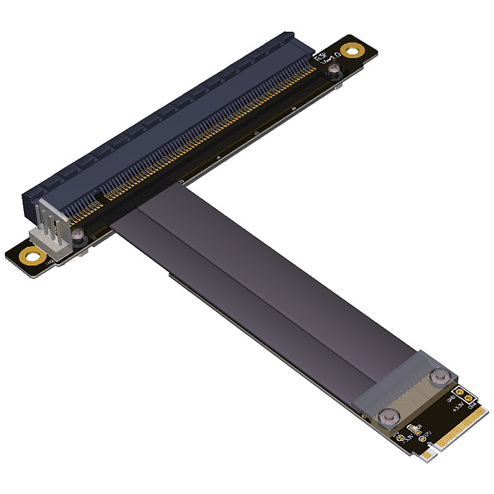 PCI-E 3.0 Riser Card 32G/bps M.2 NGFF NVMe to PCIe x16 Extension Cable SATA Power Cable for BTC Mining M2 2230 2242 2260 2280